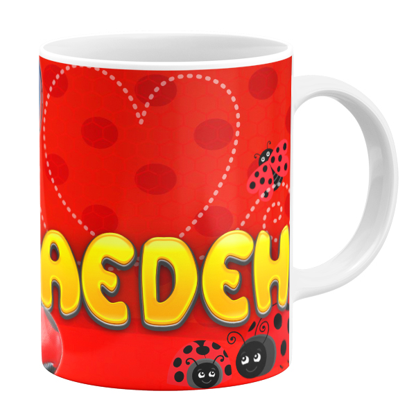 ماگ طرح دختر کفشدوزکی مدل مائده