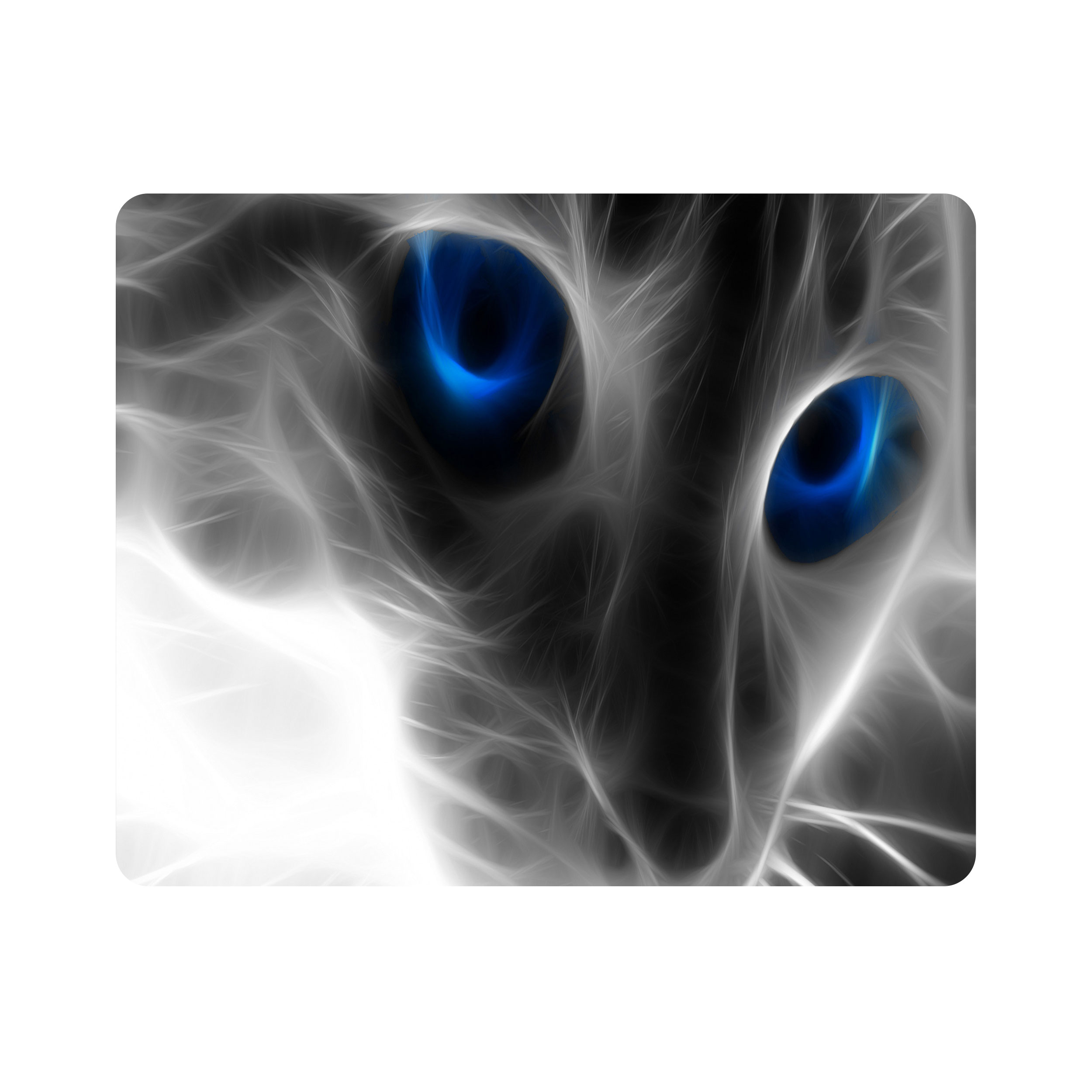 ماوس پد اطلس آبی طرح نقاشی گربه مدل T7921