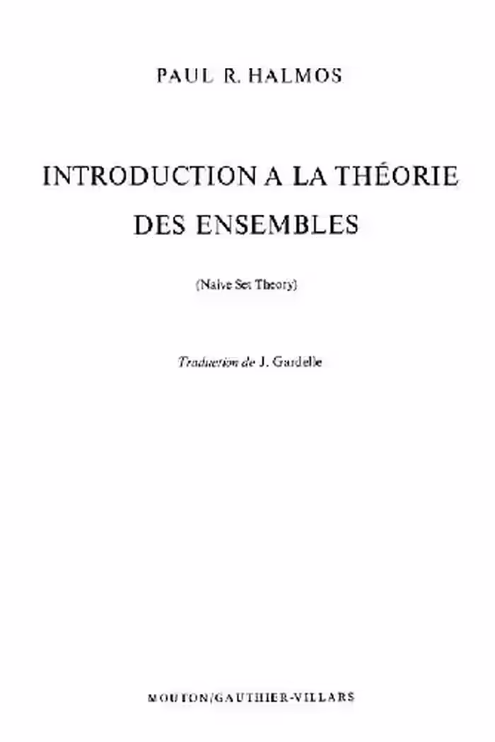 خرید و دانلود نسخه کامل کتاب Introduction a la theorie des ensembles