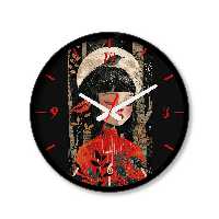 ساعت دیواری کوچک راویتا طرح نقاشی دختر کد 3574