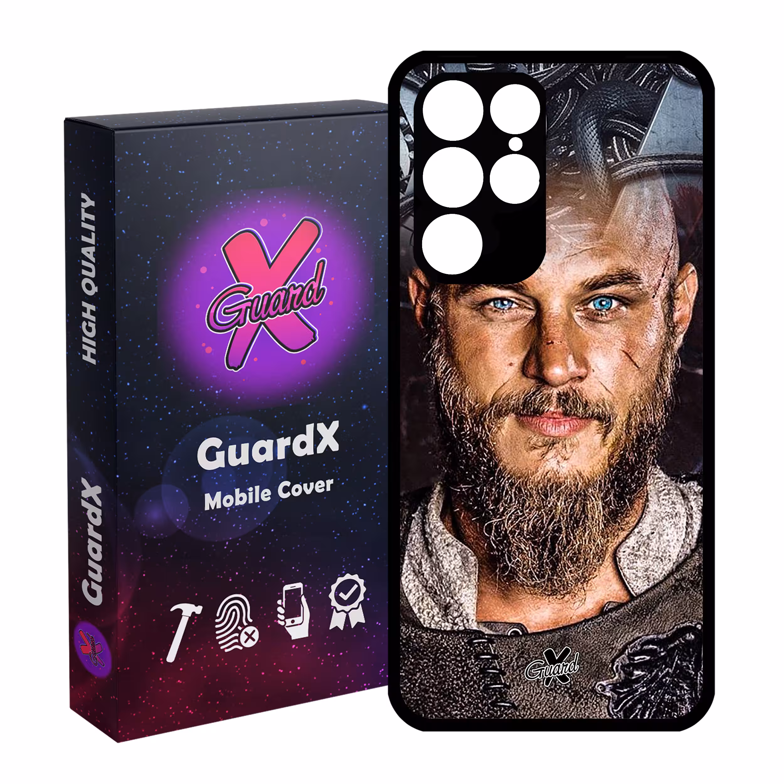 کاور گارد ایکس طرح Vikings مدل Glass10240 مناسب برای گوشی موبایل سامسونگ Galaxy S22 Ultra