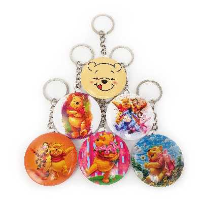 جاکلیدی خندالو طرح خرس پو کد 50A مجموعه 6 عددی