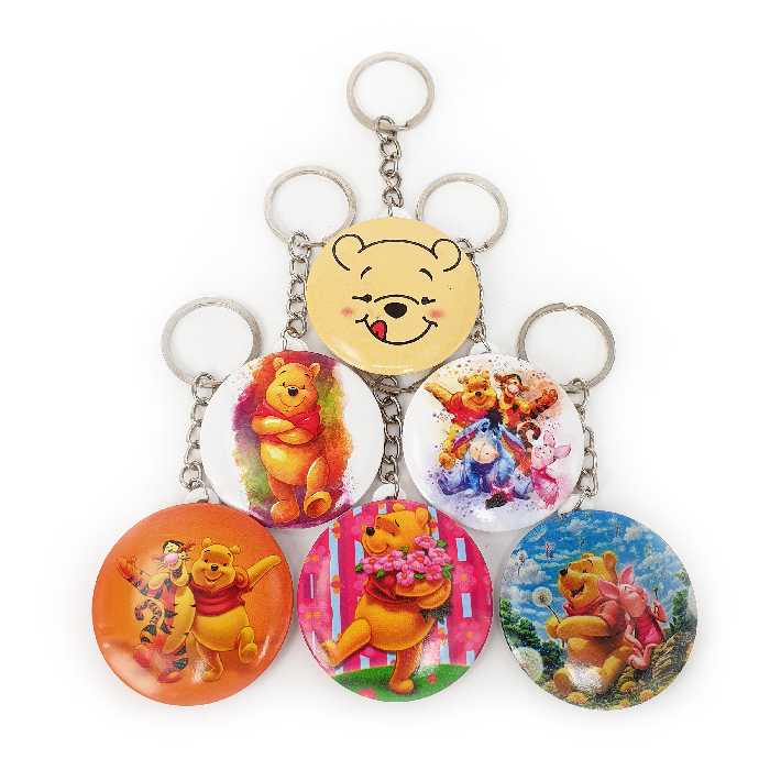 جاکلیدی خندالو طرح خرس پو کد 50A مجموعه 6 عددی