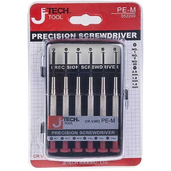 پیچ گوشتی ساعتی جتک ست 6 عددی مدل PE-M 052200
