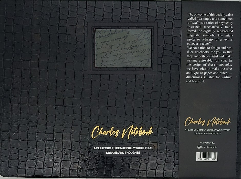 دفتر طراحی CHARLES NOTEBOOK (کد 612)،(چرم،لب طلایی) - ناشربوک | خرید آنلاین کتاب