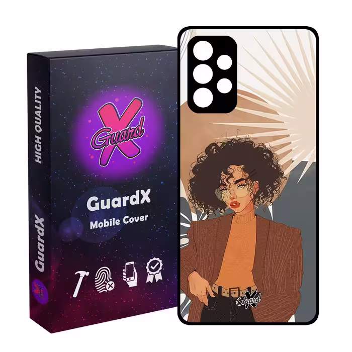 کاور گارد ایکس طرح Girl مدل Glass10369 مناسب برای گوشی موبایل سامسونگ Galaxy A32 5G