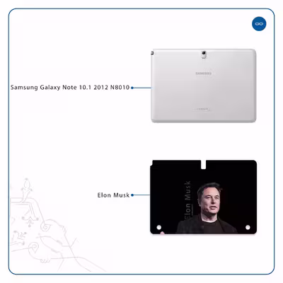 برچسب پوششی ماهوت مدل Elon Musk مناسب برای تبلت سامسونگ Galaxy Note 10.1 2012 N8010