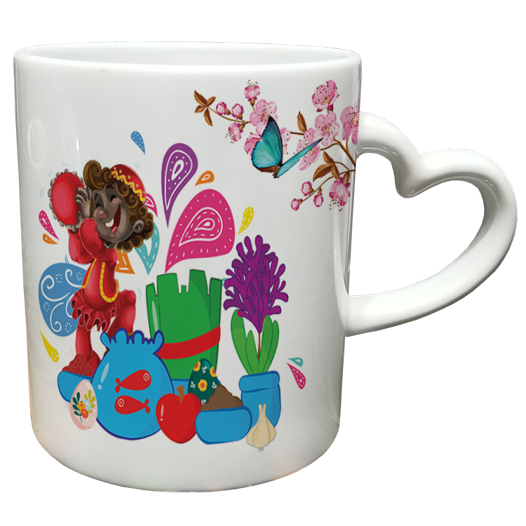 ماگ مدل دسته قلبی طرح عید نوروز کد 47