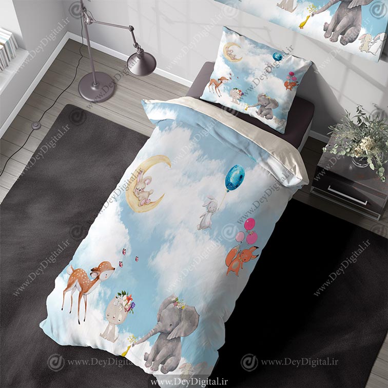 روتختی نوزاد پسرانه طرح فانتزی فیل pk-4111