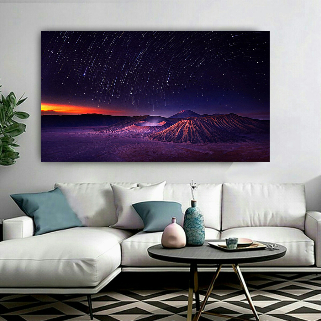 تابلو بوم طرح کهکشان و ستارگان مدل بارش شهاب سنگ کد AR7160