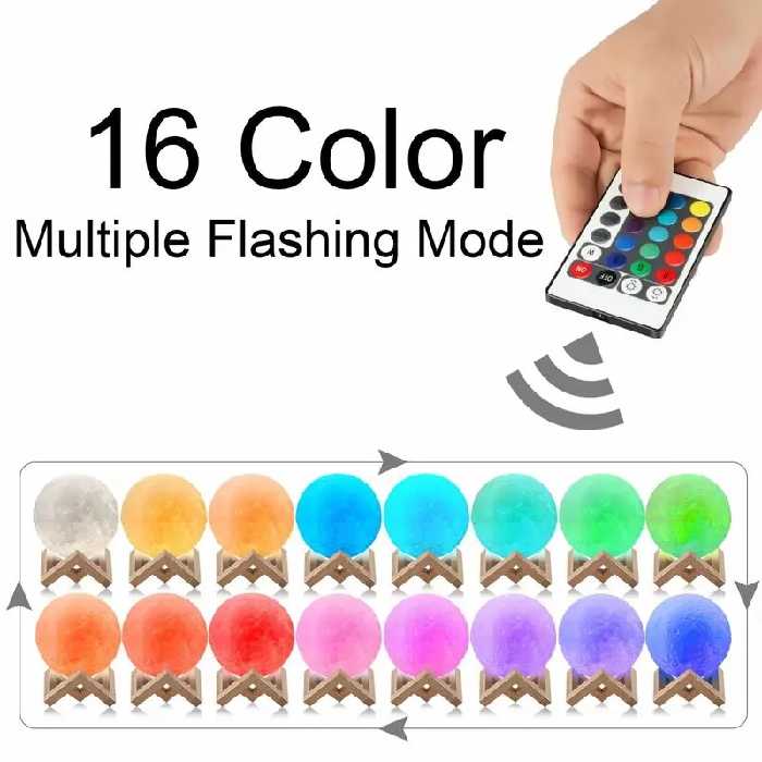 آباژور رومیزی مدل کره ماه رقص نور با موزیک L1