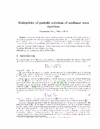 خرید و دانلود نسخه کامل کتاب Multiplicity of periodic solutions of nonlinear wave equations