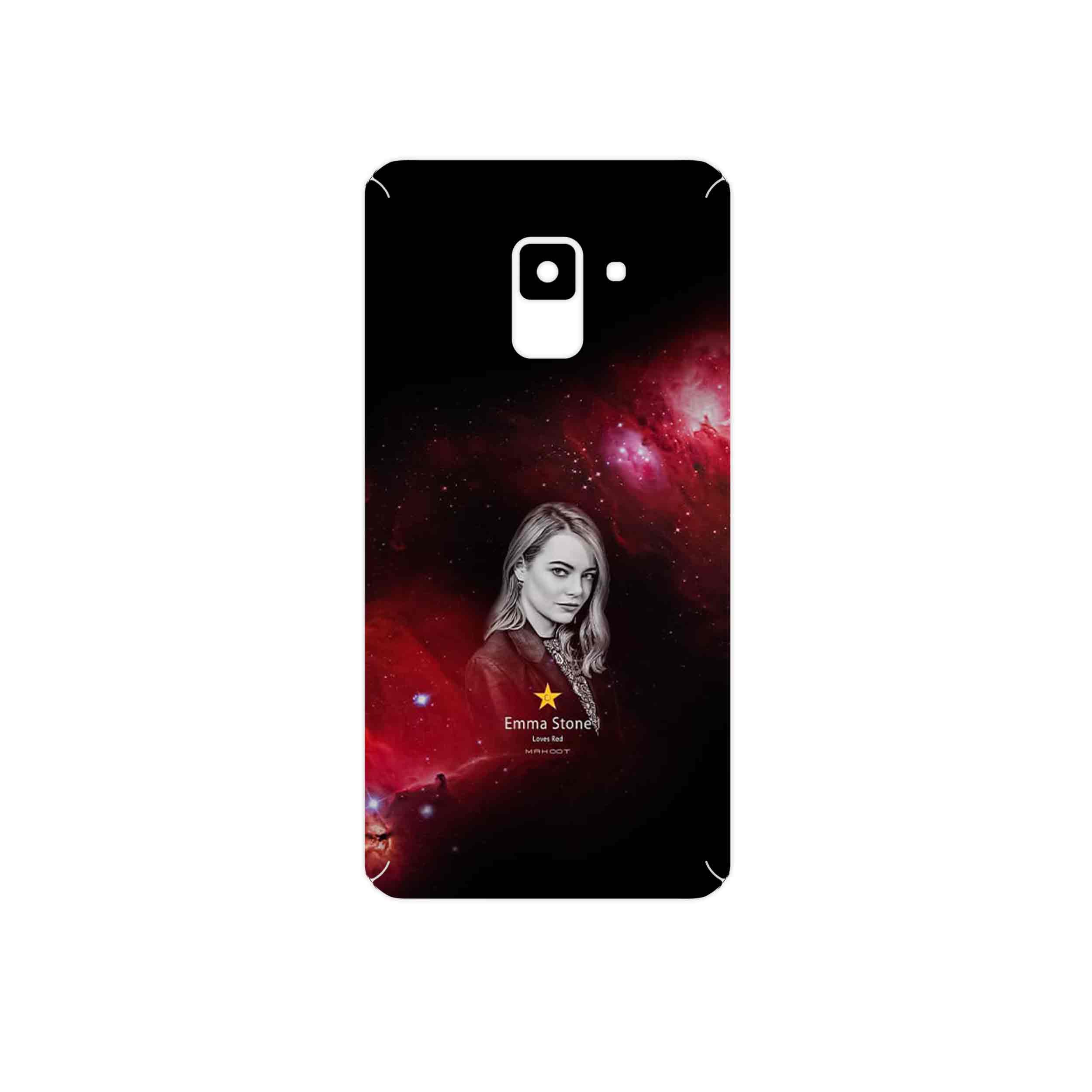برچسب پوششی ماهوت مدل Emma Stone مناسب برای گوشی موبایل سامسونگ Galaxy A8 2018
