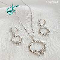 خرید نیم ست زنانه YSX نگین دار طرح پروانه رنگ ثابت ضد حساسیت کیفیت عالی کد 1715286 - ردگل