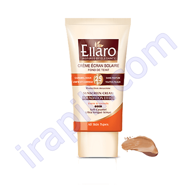 کرم ضد آفتاب کرم پودری کاراملی الارو SPF25 مناسب انواع پوست 40 میلی لیتر