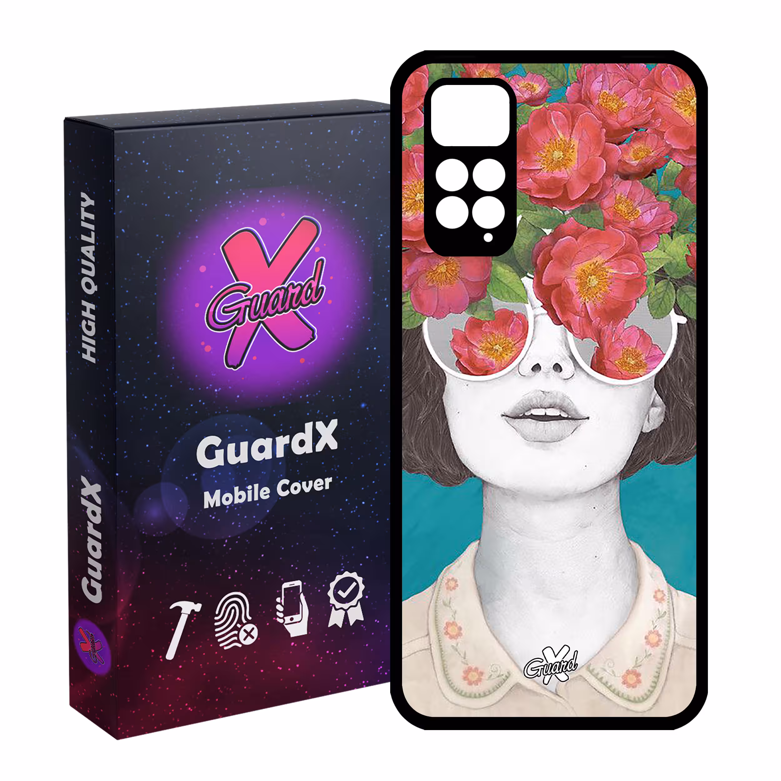 کاور گارد ایکس طرح Girl مدل Glass10148 مناسب برای گوشی موبایل شیائومی Redmi Note 11S/ Note 11 4G