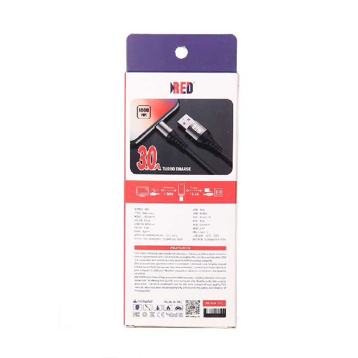 کابل تبدیل USB به MICROUSB  رد مدل RC-810-Vطول 1 متر