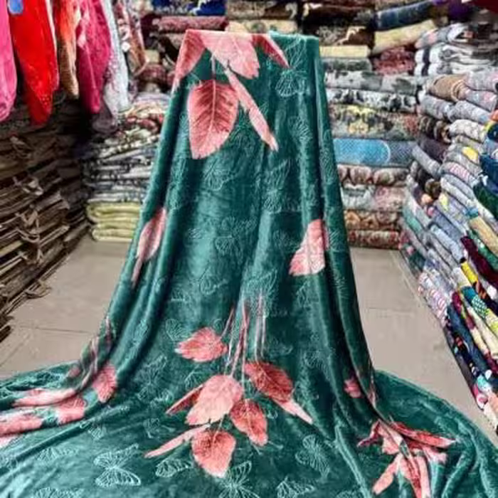 پتو دونفره ابریشمی گل برجسته