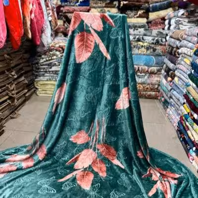 پتو دونفره ابریشمی گل برجسته