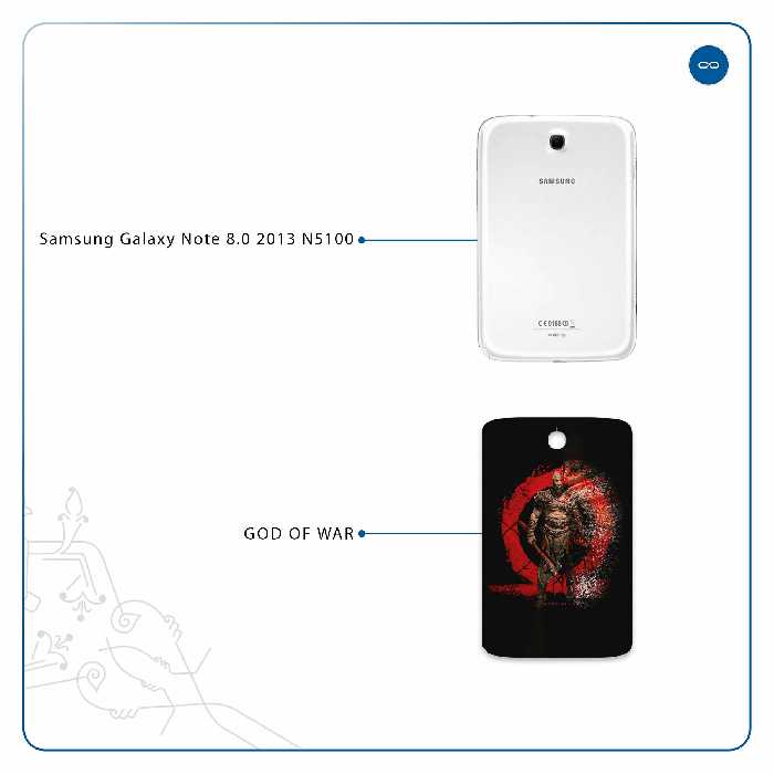 برچسب پوششی ماهوت مدل God-Of-War-Game مناسب برای تبلت سامسونگ Galaxy Note 8.0 2013 N5100