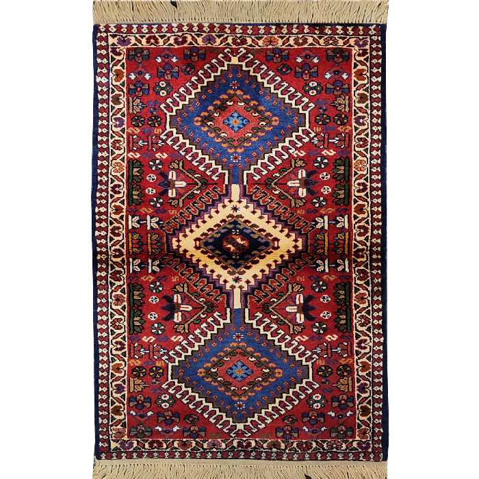 فرش دستبافت یک متری طرح لوزی کد AA360