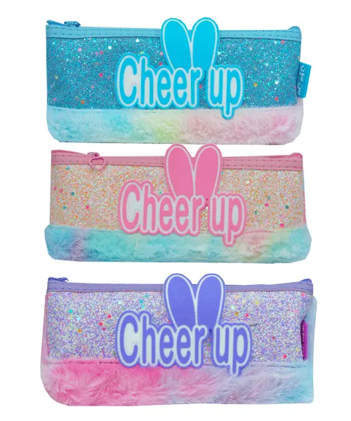 جامدادی پارچه ای سن سون گوش دار اکلیلی موهری کد 202 (بسته 12 عددی)