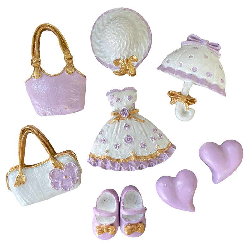 آویز تزیینی مدل دخترانه مجموعه 8 عددی