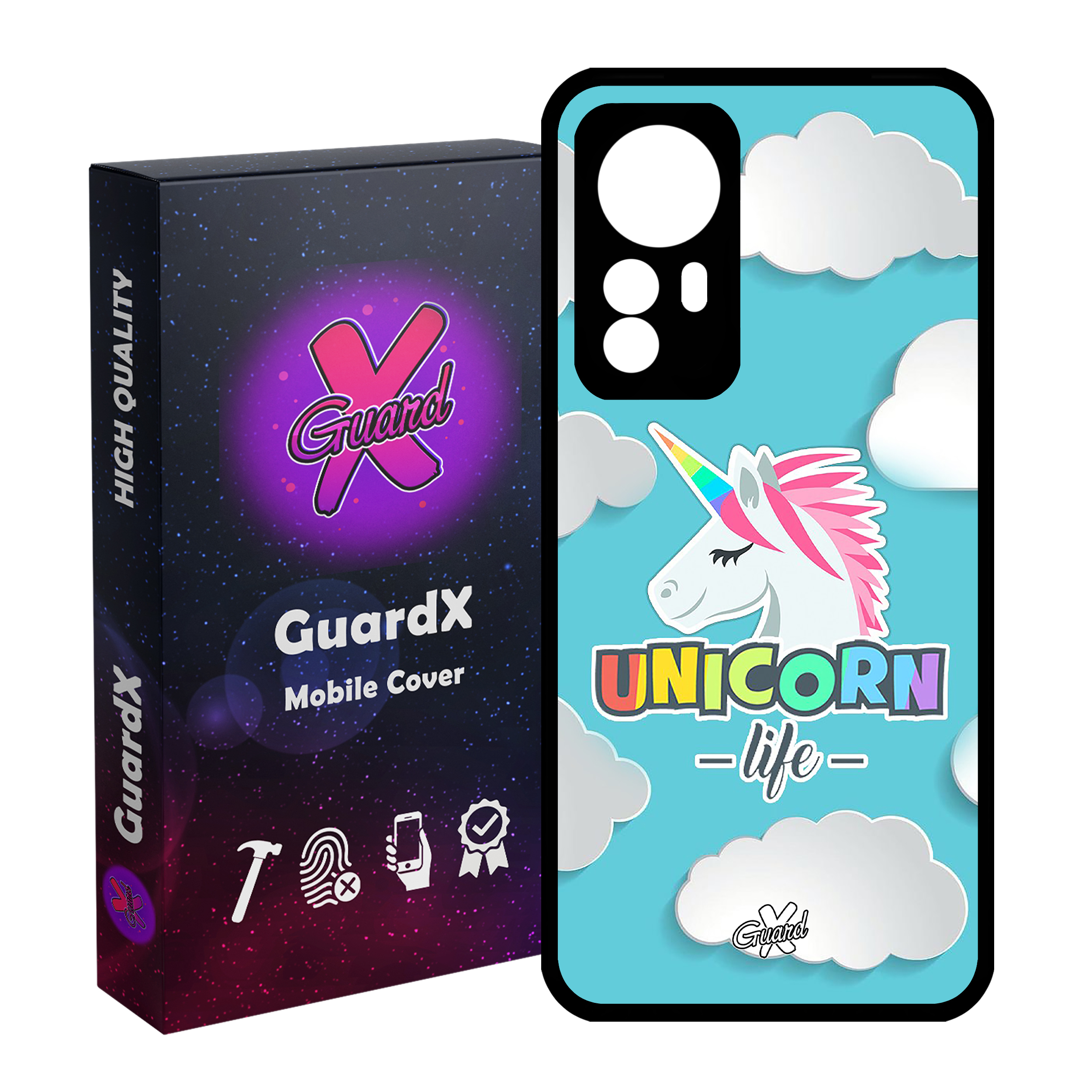 کاور گارد ایکس طرح Unicorn مدل Glass10060 مناسب برای گوشی موبایل شیائومی Mi 12 Pro/Mi 12S Pro