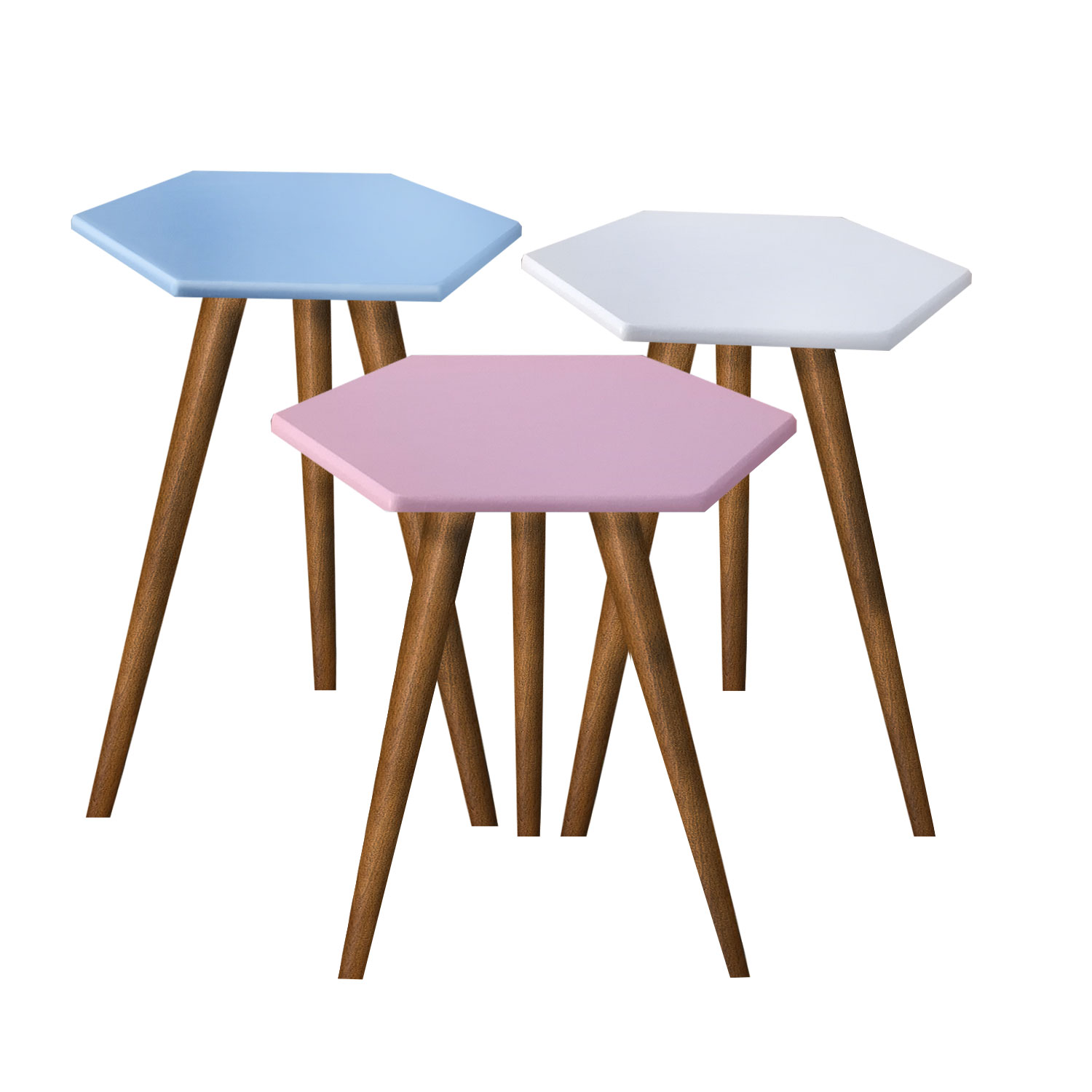  میز عسلی مدل روشا کد 03 مجموعه 3 عددی