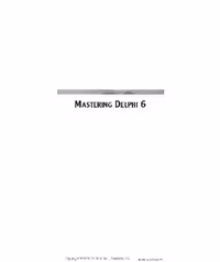 خرید و دانلود نسخه کامل کتاب Mastering Delphi 6
