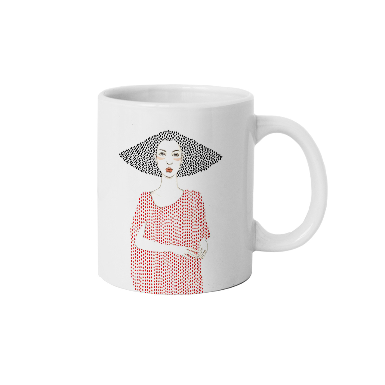 ماگ طرح هنری دخترانه مدل M1360