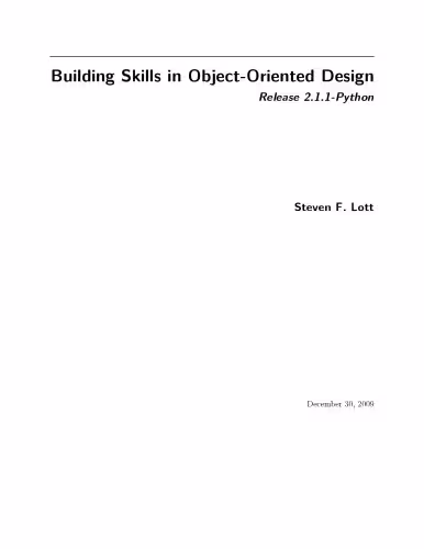 خرید و دانلود نسخه کامل کتاب Building Skills in Object-Oriented Design (with Python)