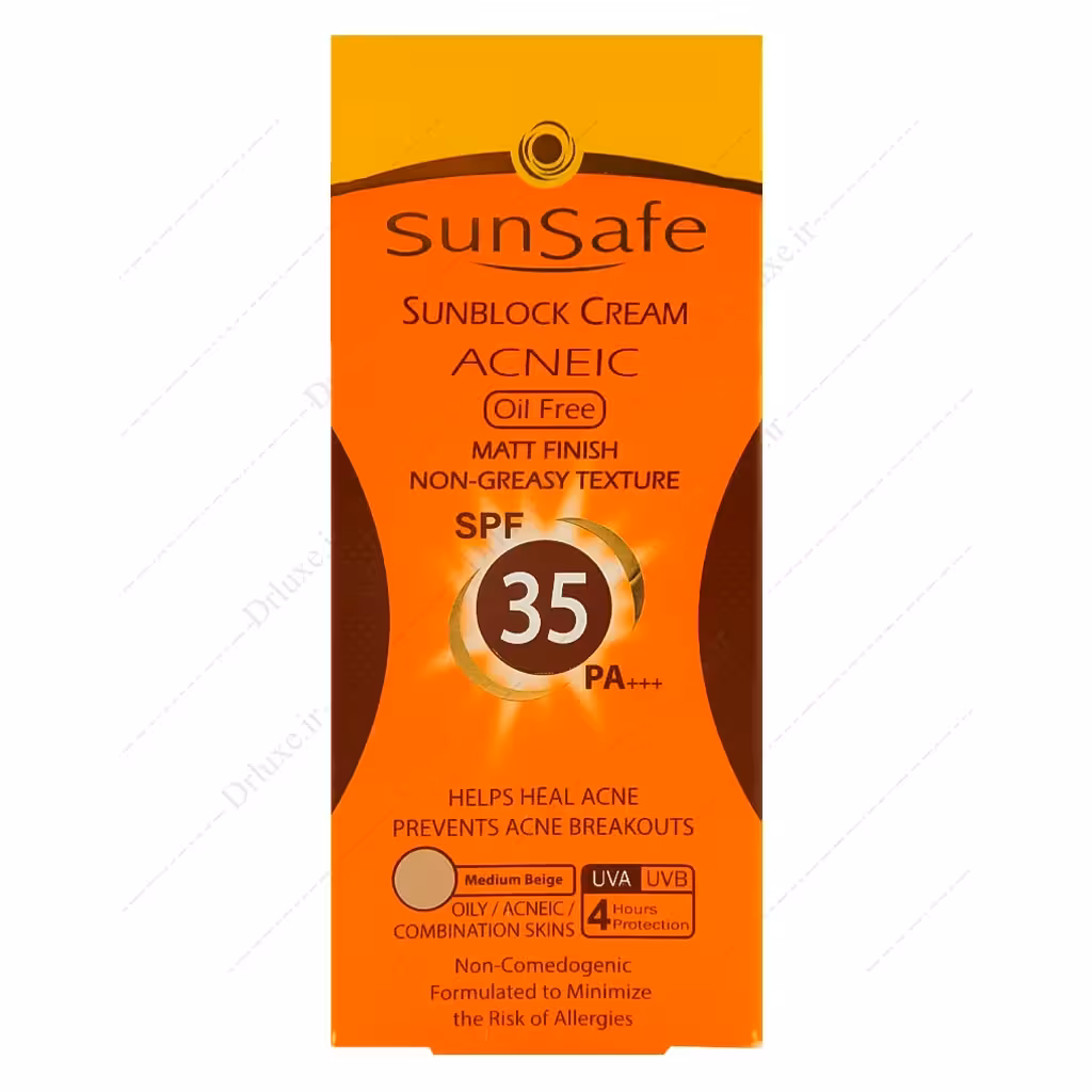 کرم ضد آفتاب رنگی SPF35 پوست چرب و آکنه ای سان سیف