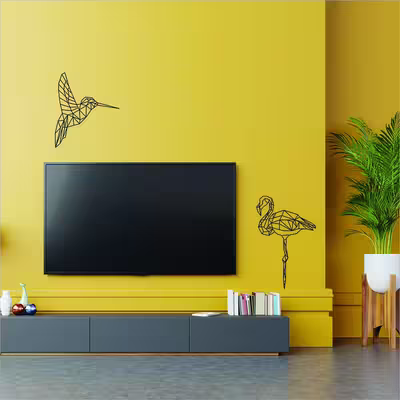 دیوارکوب مدل فلامینگو و پرنده کد A-ANM015 مجموعه 2 عددی