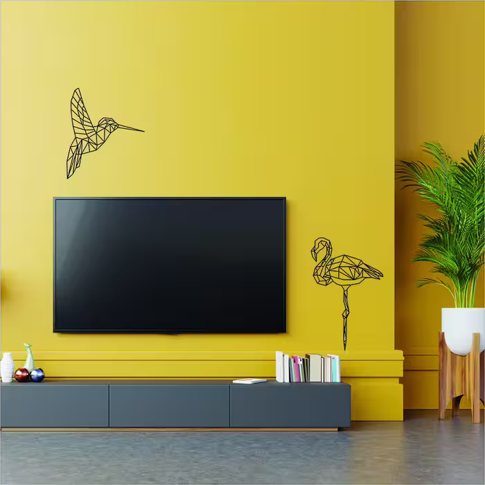 دیوارکوب مدل فلامینگو و پرنده کد A-ANM015 مجموعه 2 عددی