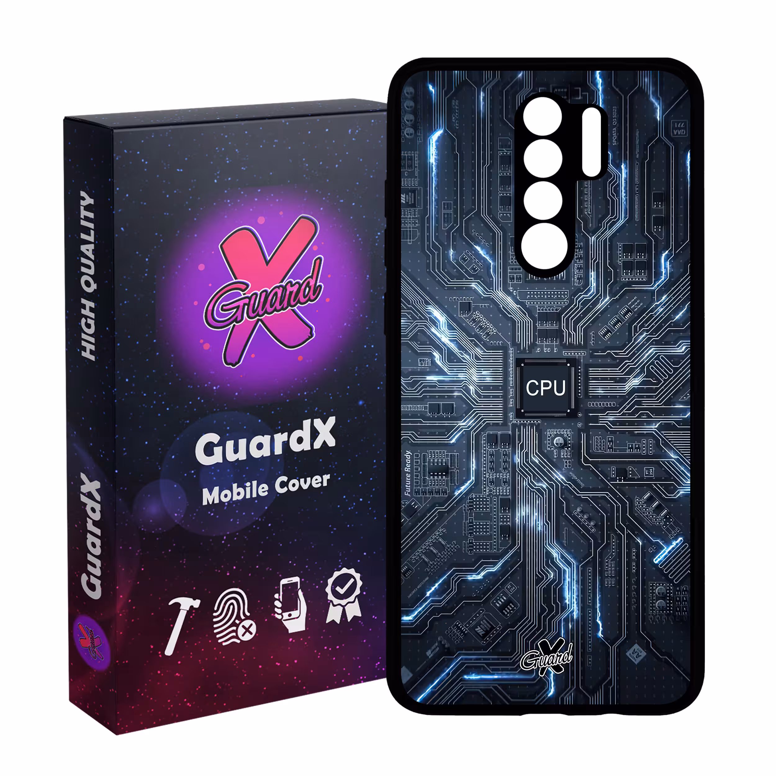کاور گارد ایکس طرح CPU مدل Glass10504 مناسب برای گوشی موبایل شیائومی Redmi 9/Redmi 9 Prime/Poco M2
