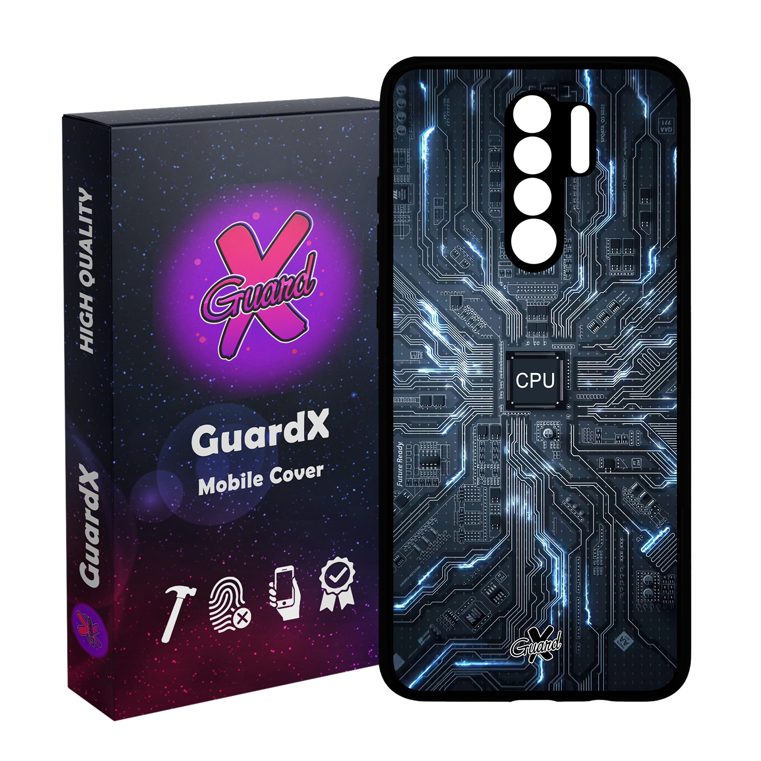 کاور گارد ایکس طرح CPU مدل Glass10504 مناسب برای گوشی موبایل شیائومی Redmi 9/Redmi 9 Prime/Poco M2