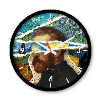 ساعت دیواری بزرگ راویتا طرح نقاشی تلفیقی ون گوک کد 3564