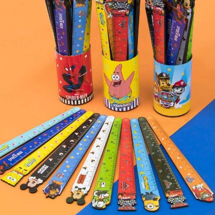 خط کش چوبی کارتونی 15 سانت