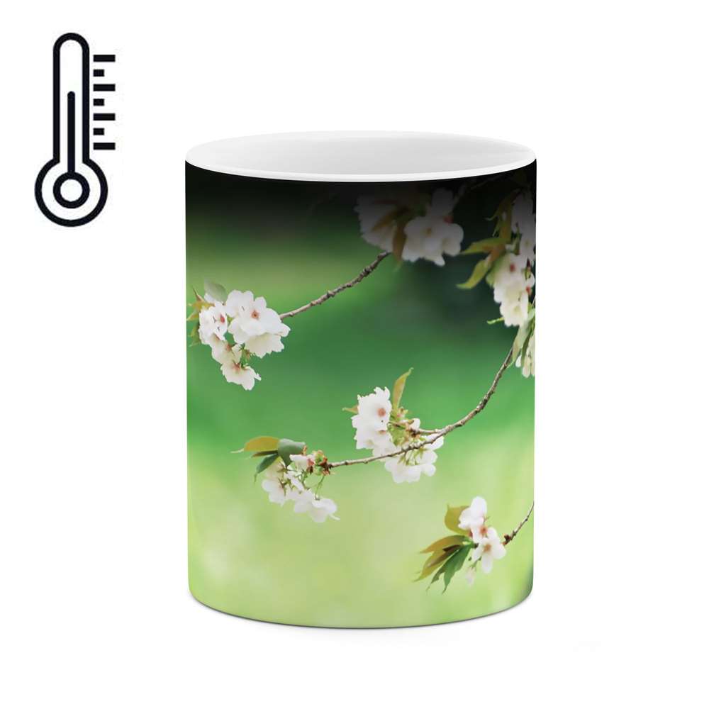 ماگ حرارتی طرح شکوفه گل مدل mgh04008