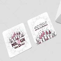 طرح کارت ویزیت لایه باز مربعی کاشت ناخن | گرافیک با طعم تربچه