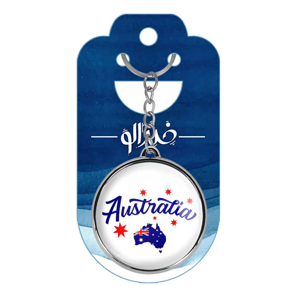 جاکلیدی خندالو طرح پرچم استرالیا مدل دوطرفه کد 2062920626