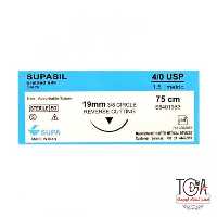 نخ بخیه سیلک 4/0 کات سوزن 19