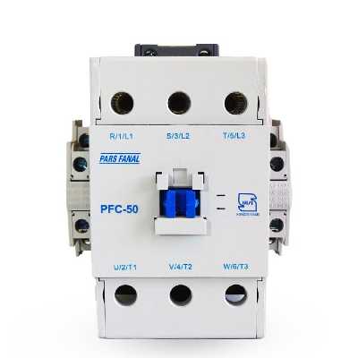 کنتاکتور 50 آمپر 3 فاز  پارس فانال مدل PFC-50 بوبین
