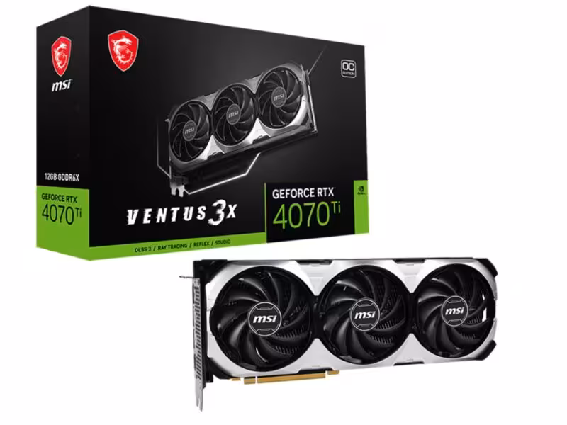 کارت گرافیک ام اس آی مدل MSI GeForce RTX 4070 Ti Ventus 3X 12GB OC GDDR6X