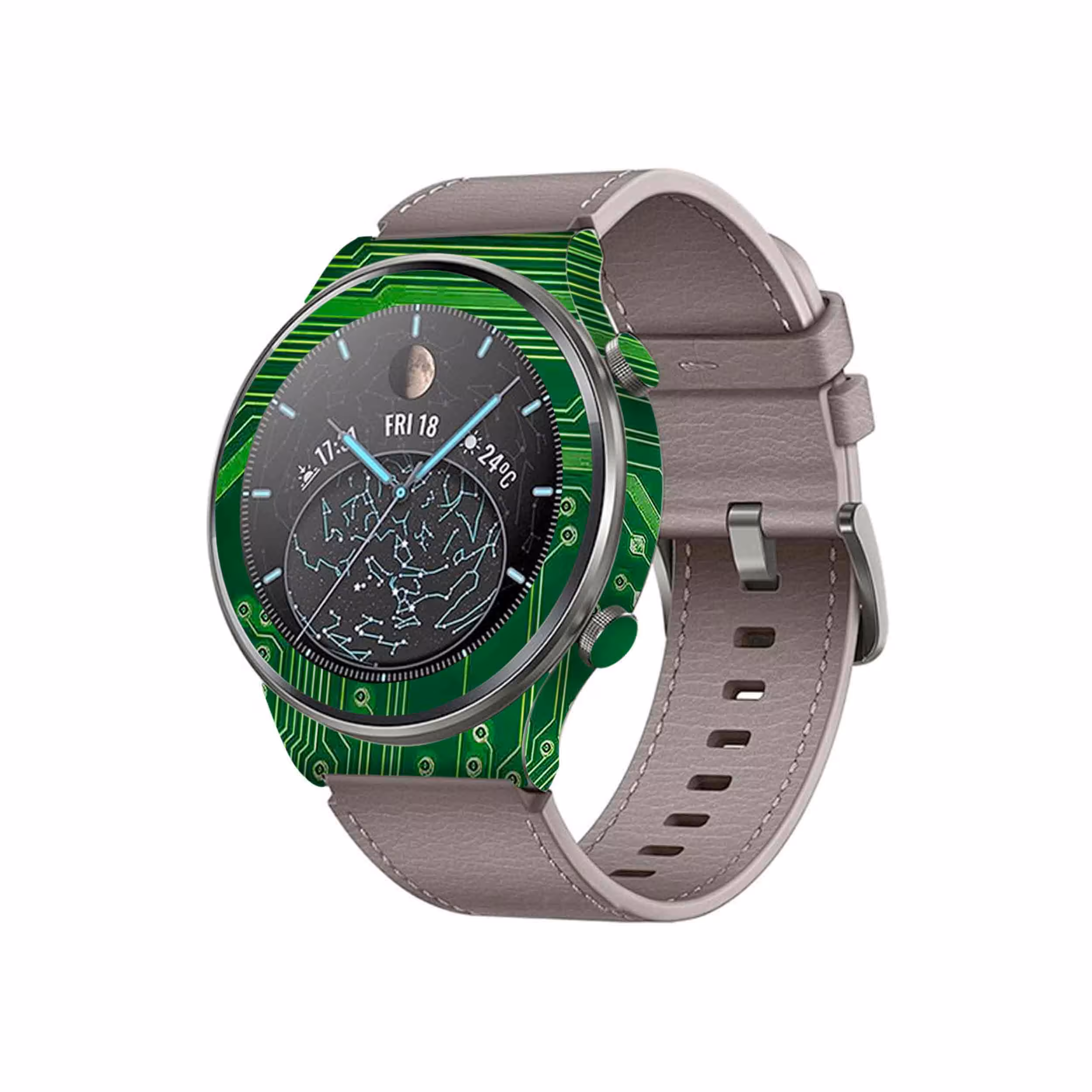 برچسب ماهوت طرح Green Printed Circuit Board مناسب برای ساعت هوشمند هوآوی Watch GT 2 Pro