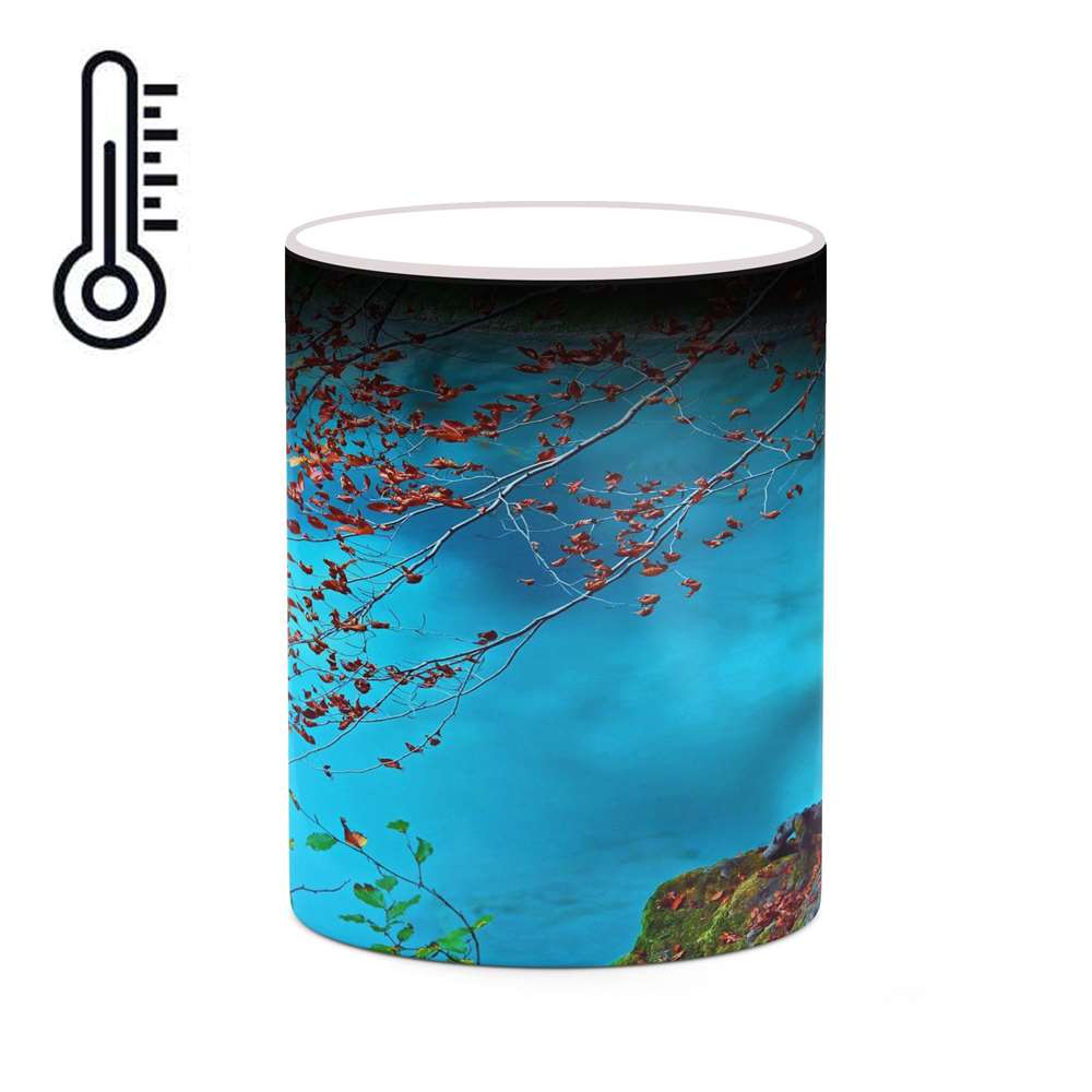 ماگ حرارتی کاکتی طرح منظره پاییزی مدل mgh18546