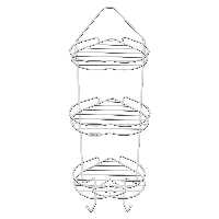 قفسه حمام پلوتون مدل قلبی