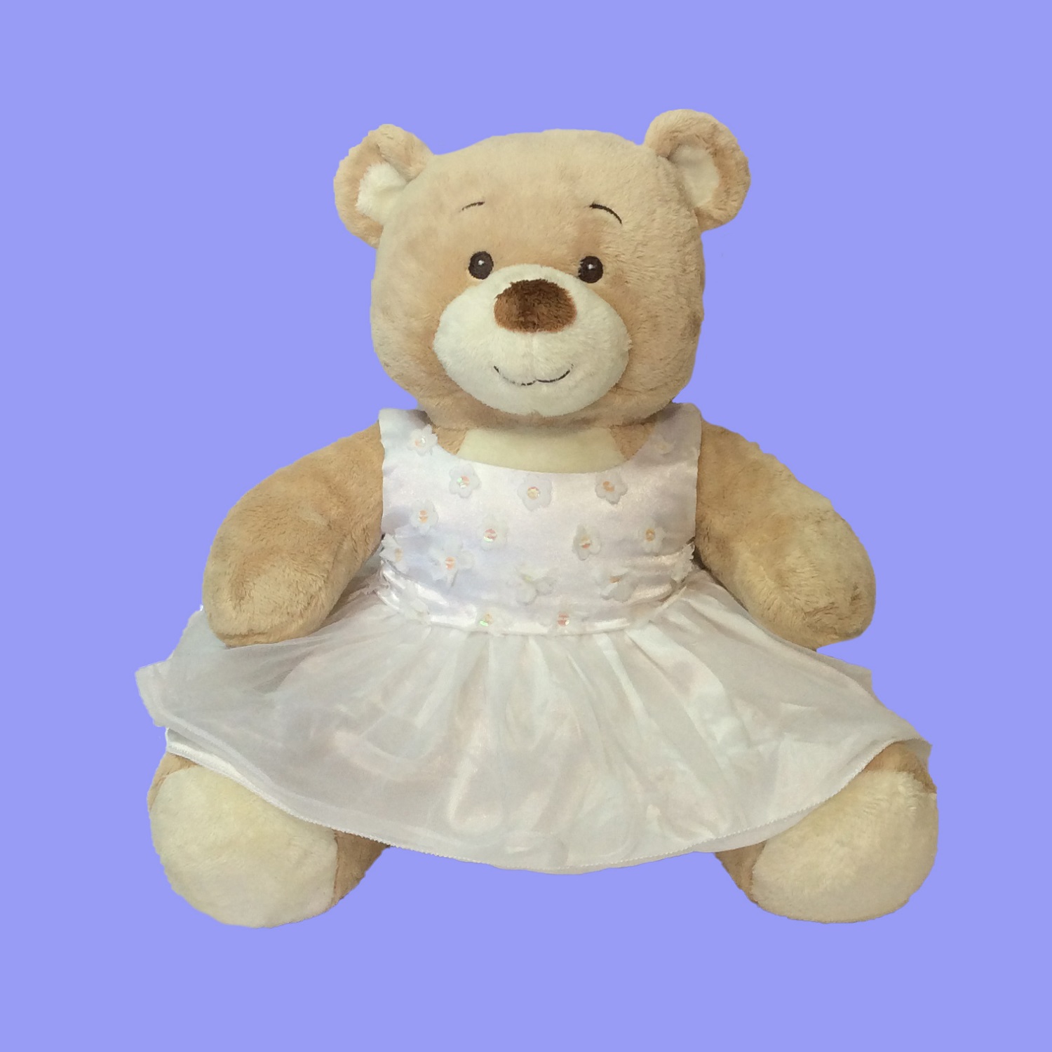 عروسک طرح خرس تدی مدل Build a Bear Wedding Dress کد SZ9/592 ارتفاع 31 سانتیمتر