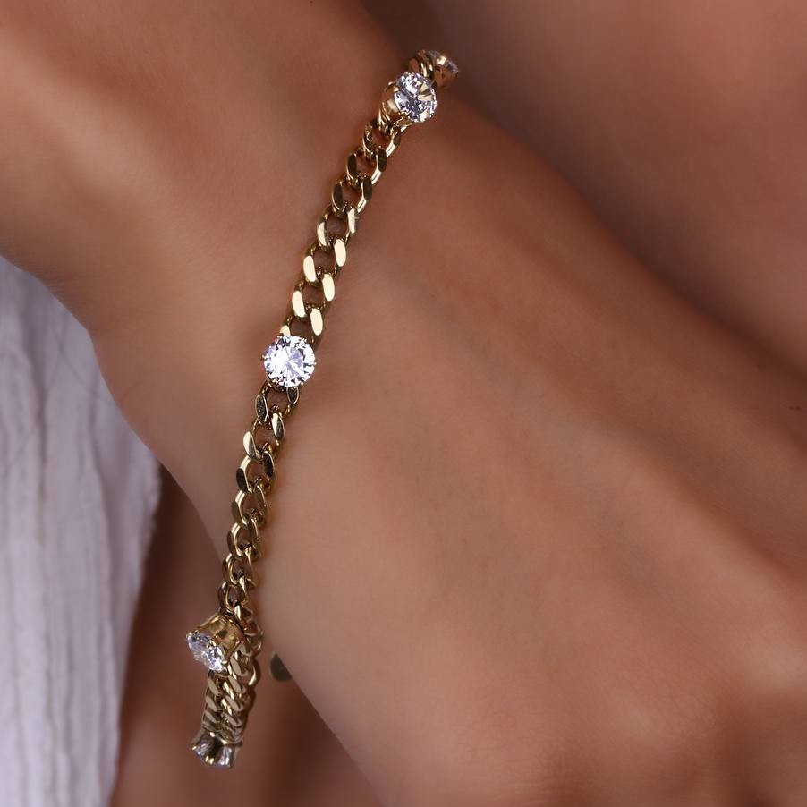 دستبند کارتیر نگین مارکازیت برند ژوپینگ جنس کوپر  طول عمر 7تا10 سال رنگ ثابت ضد حساسیت آبکاری بسیار عالی قفل اصلی